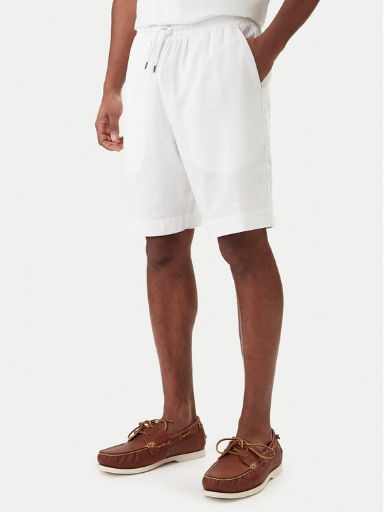 Emporio Armani Szorty materiałowe EM000681 AF20590 U0002 Biały Regular Fit