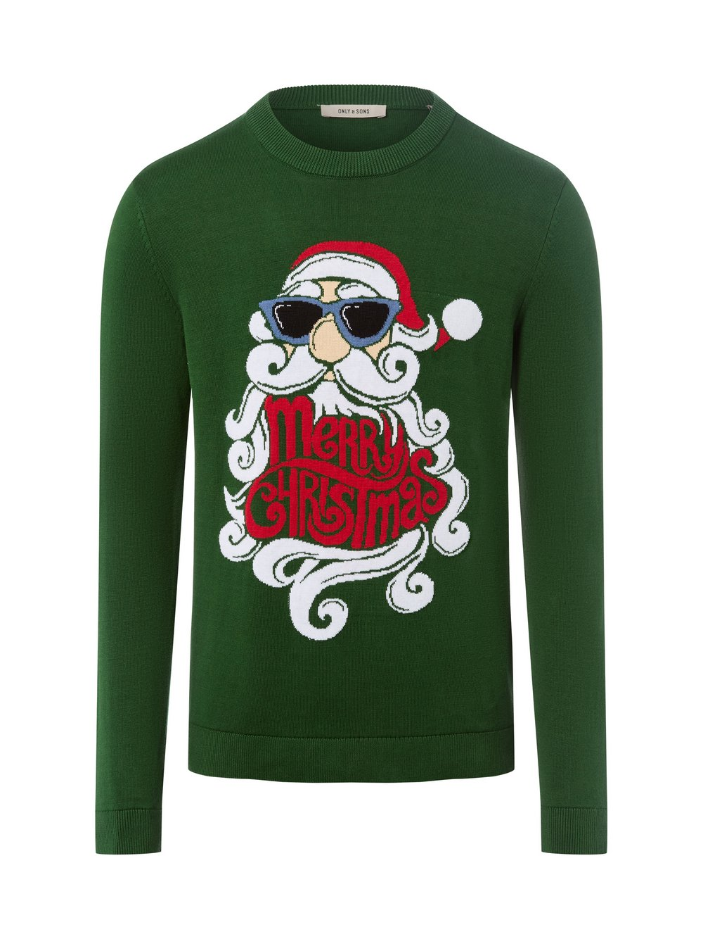 Only&Sons Męski sweter z dzianiny Mężczyźni Bawełna zielony, L