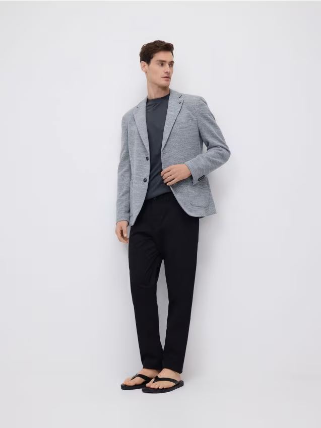 Reserved - Spodnie chino slim fit - czarny