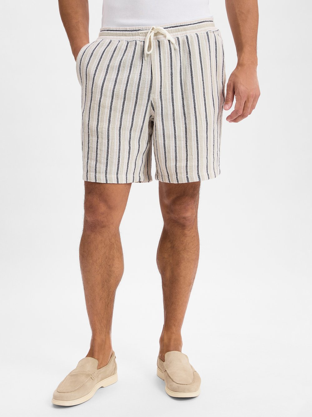 Jack & Jones Szorty - Jaiden Mężczyźni Bawełna beżowy|wielokolorowy, S