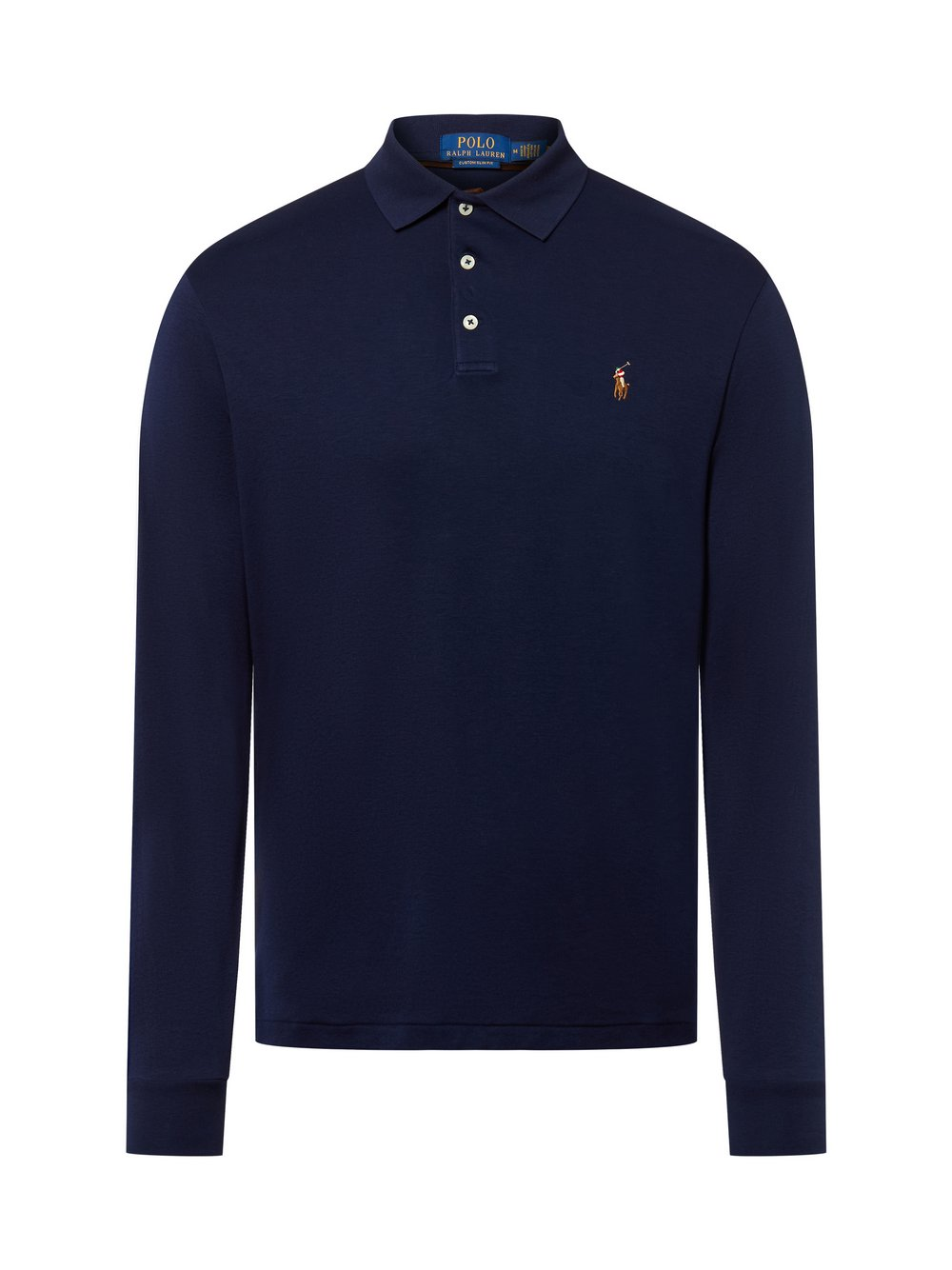 Polo Ralph Lauren Męska koszulka polo z długim rękawem Mężczyźni Bawełna niebieski, XL