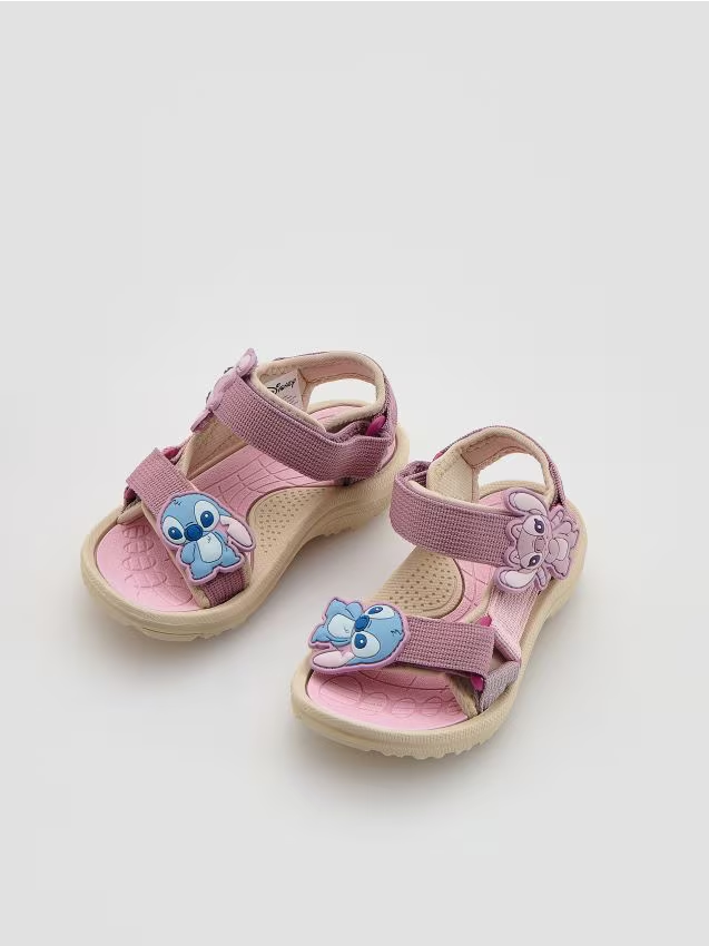 Reserved - Lekkie sandały Lilo i Stitch - pastelowy róż