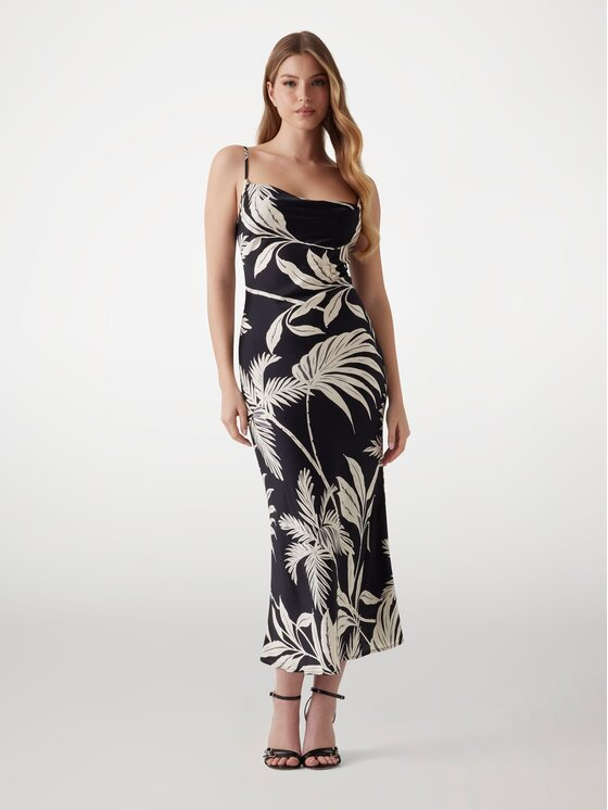 Guess Sukienka koktajlowa W5GK85 WH9C2 Czarny Classic Fit