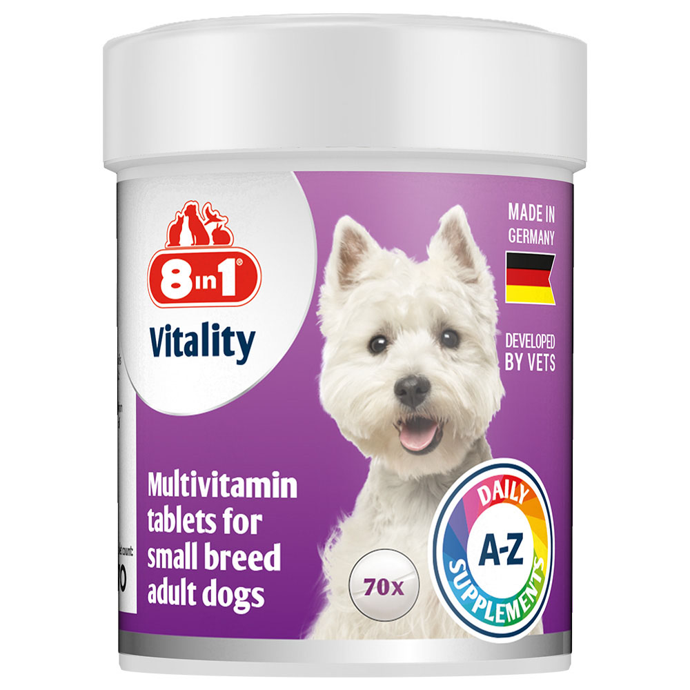 8in1 Vitality multiwitaminowe tabletki dla psów małych ras - 70 tabletek miniaturka