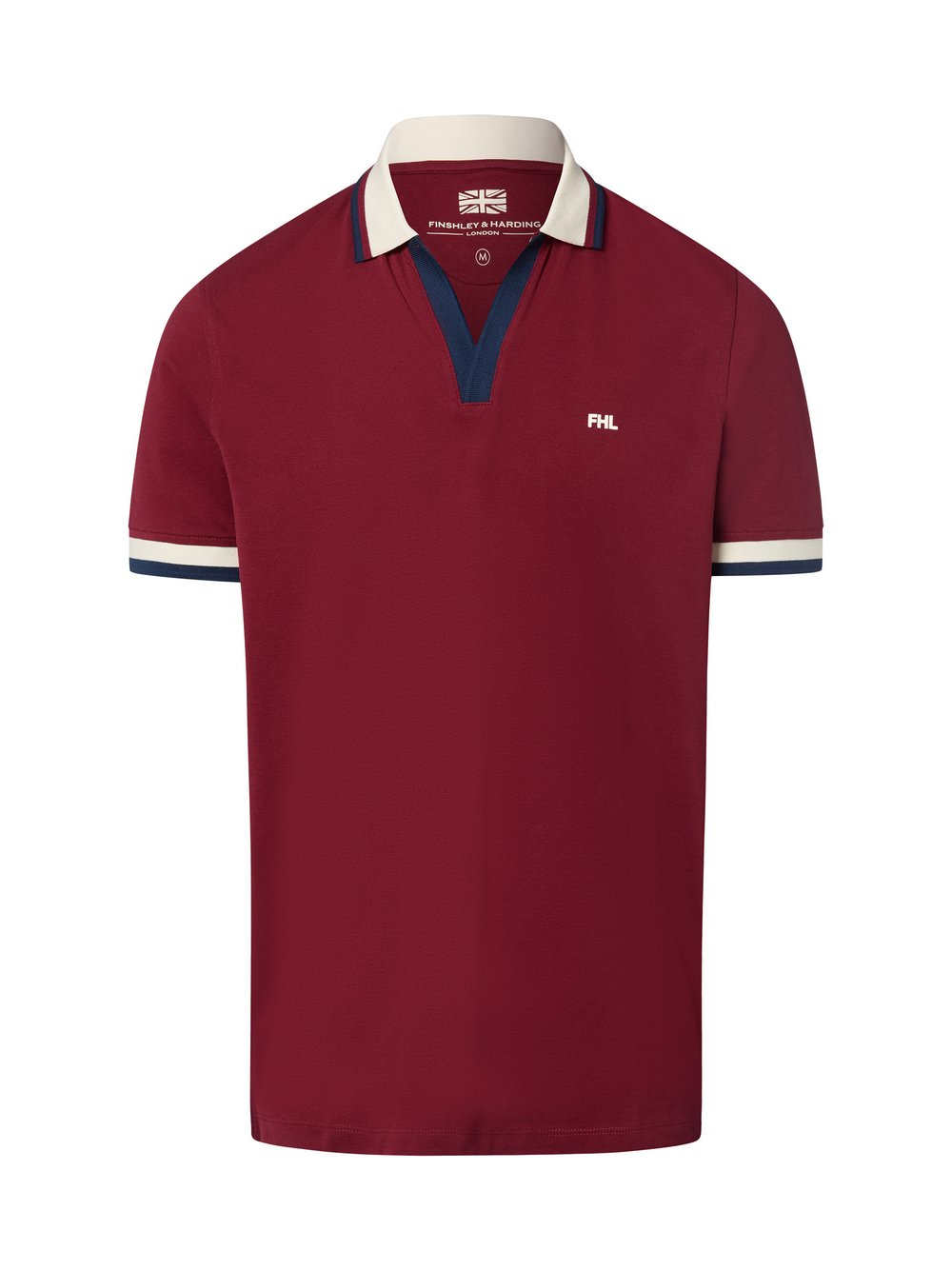 Finshley & Harding London Męska koszulka polo Mężczyźni Bawełna czerwony, L