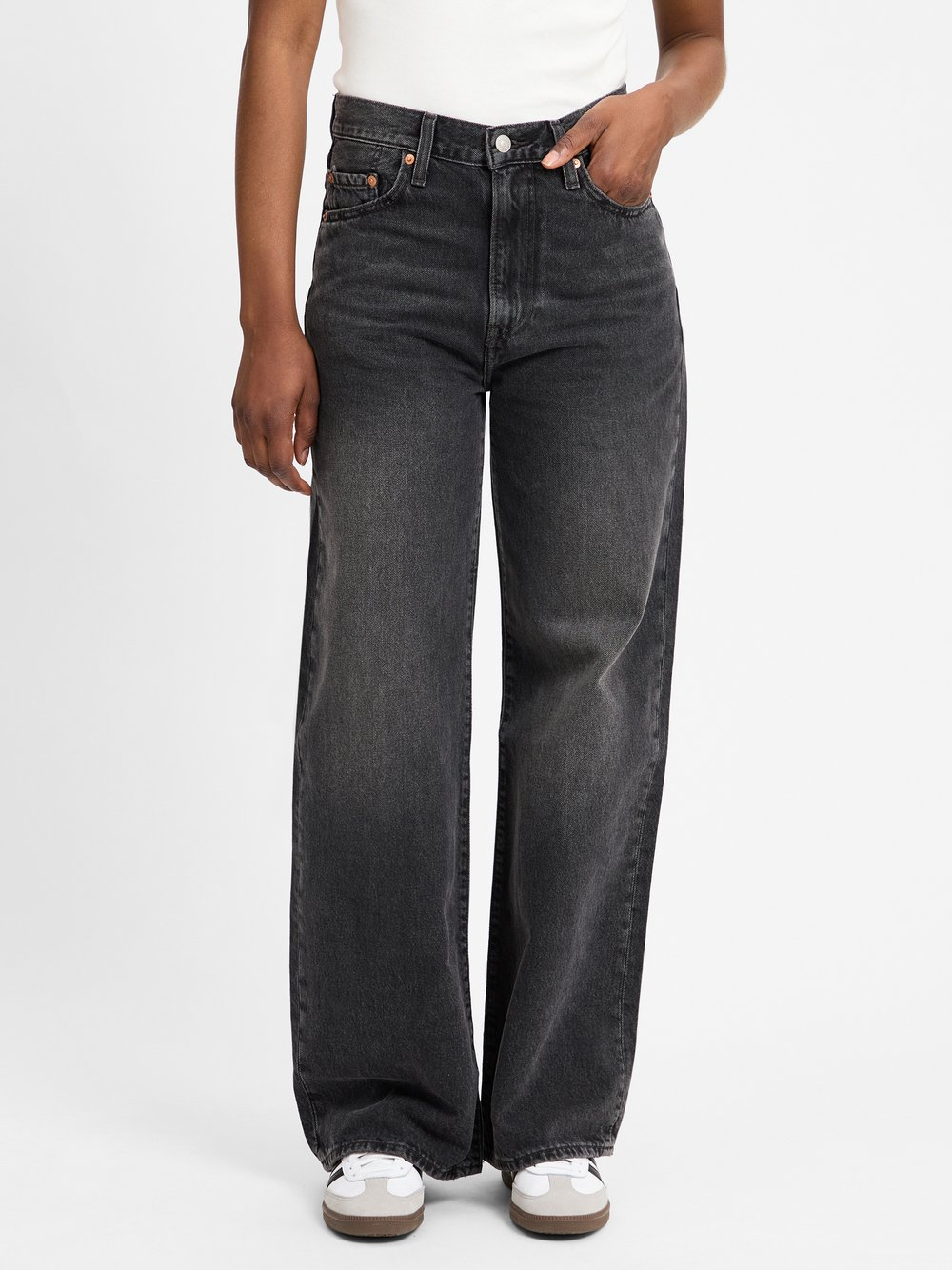 Levi's Dżinsy - Szeroka nogawka w prążki Kobiety Bawełna czarny, 29-32