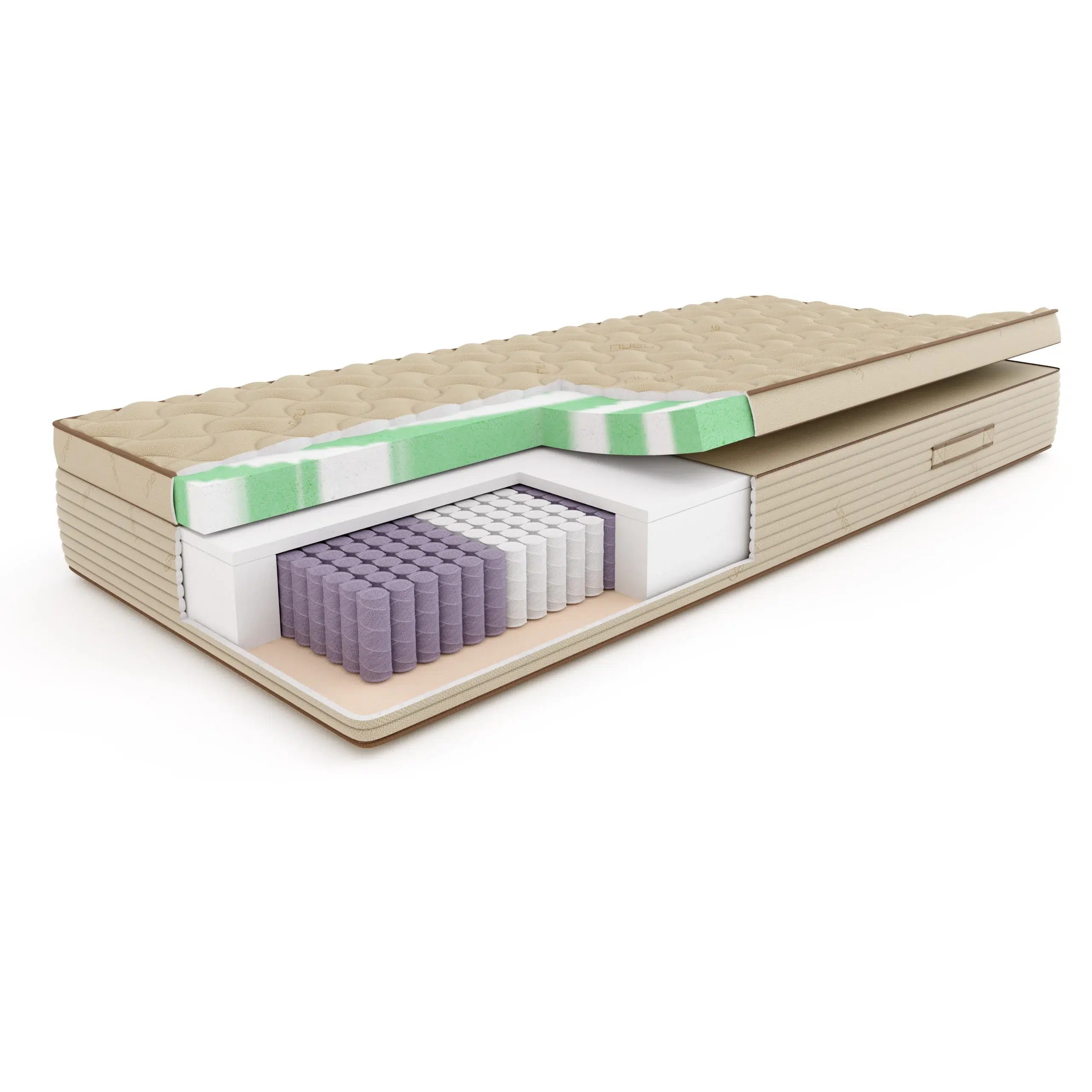 Materac Natura Hybrid Plus SleepMed 160x200 cm kieszeniowy, wyrób medyczny, H3/H4 średnio twardy/twardy