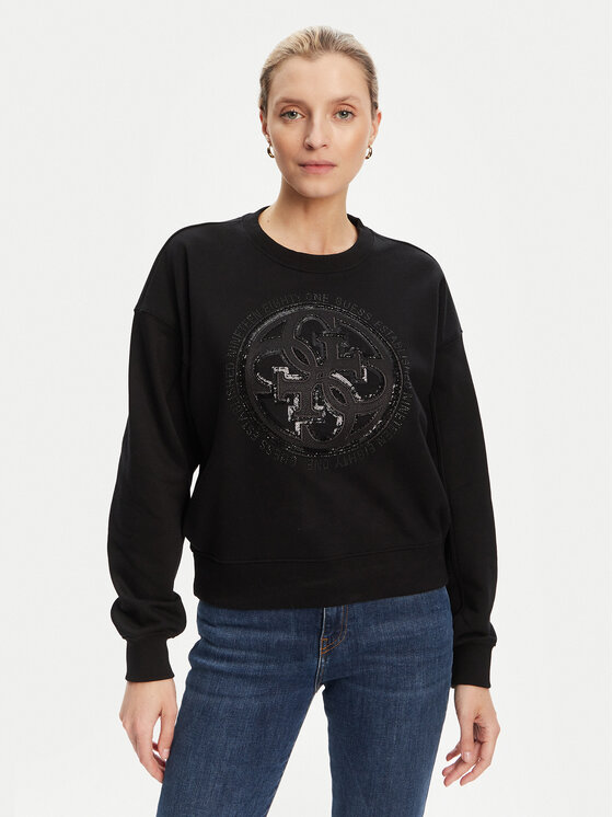 Guess Bluza W5YQ07 KB681 Czarny Regular Fit