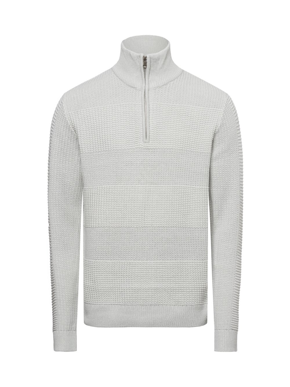 Jack & Jones Sweter - JJHugo Mężczyźni Sztuczne włókno beżowy|szary, XL