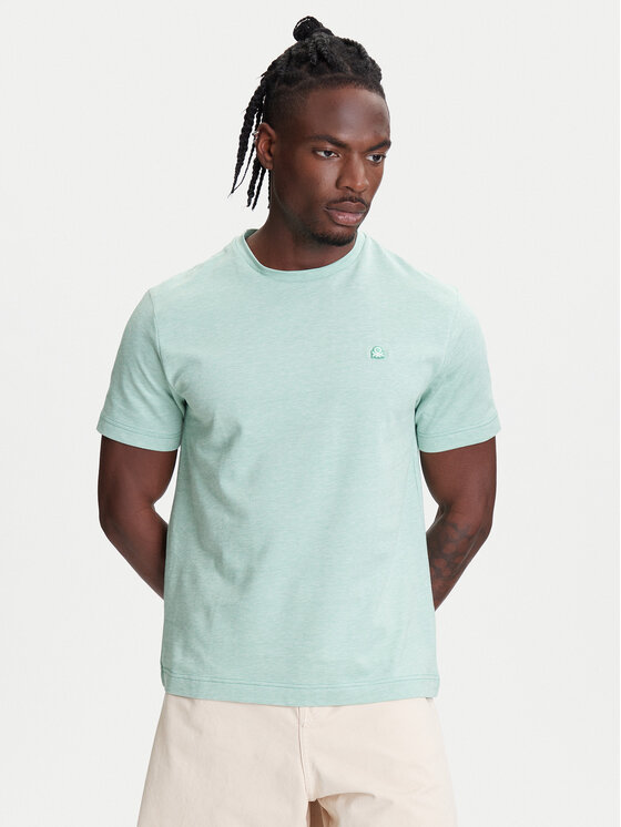 United Colors Of Benetton T-Shirt 3M4WU1088 Zielony Relaxed Fit