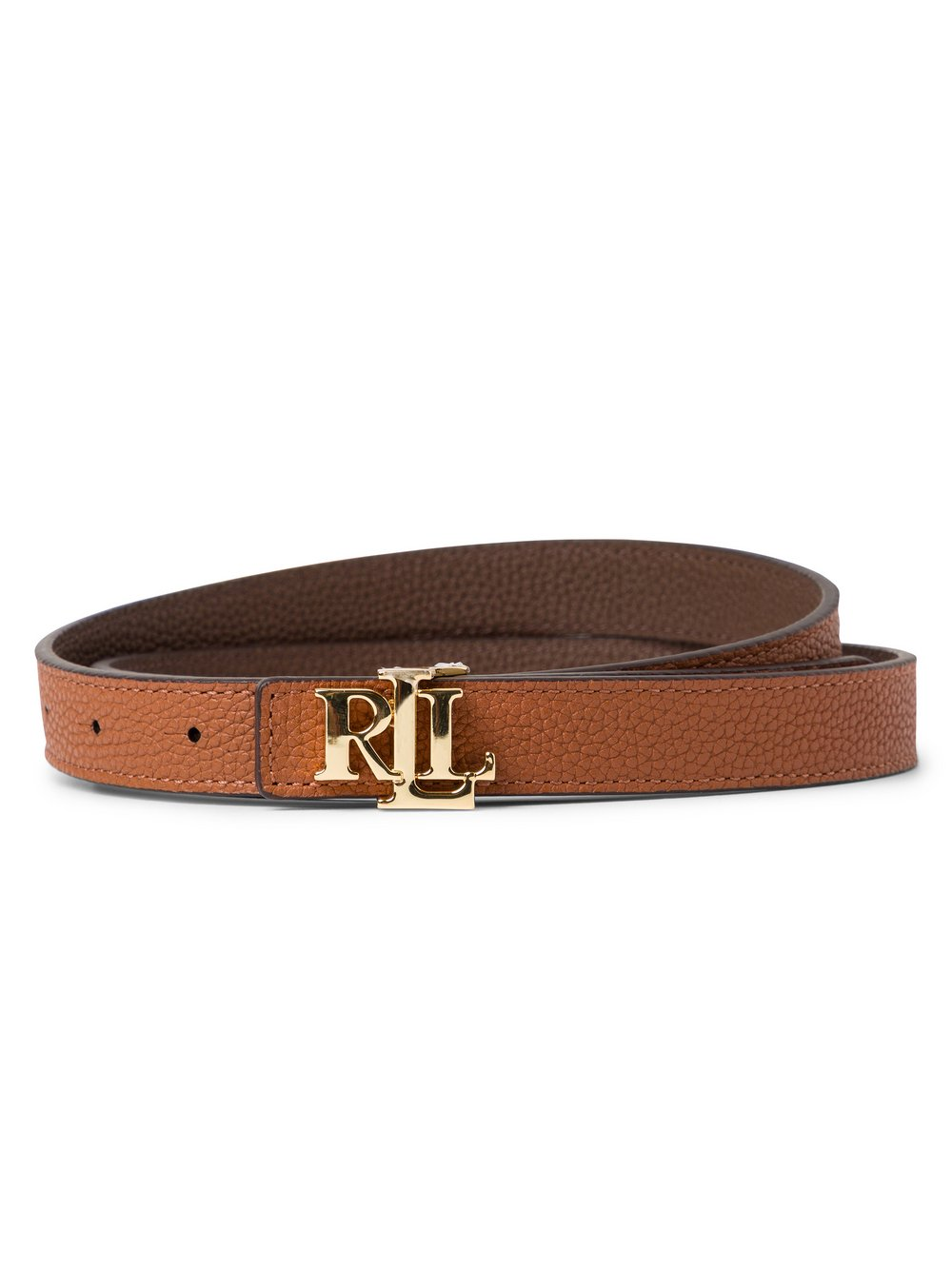 Lauren Ralph Lauren Damski dwustronny pasek skórzany Kobiety skóra brązowy, S