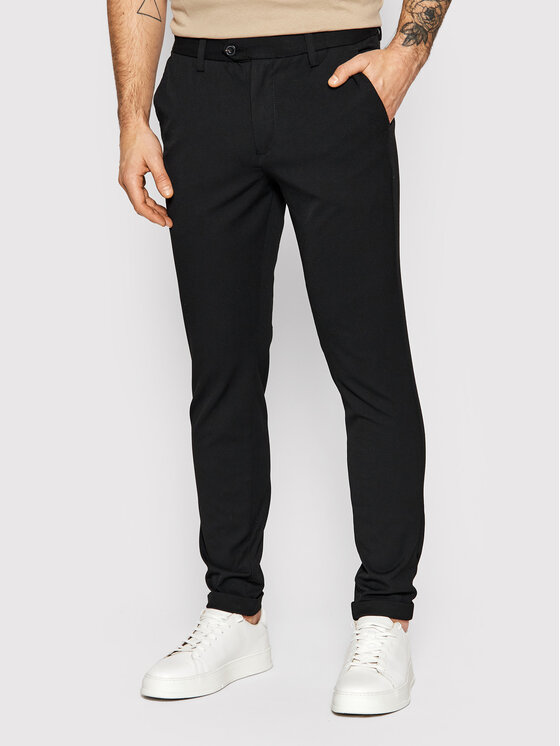 Jack & Jones Spodnie materiałowe Marco 12159954 Czarny Slim Fit