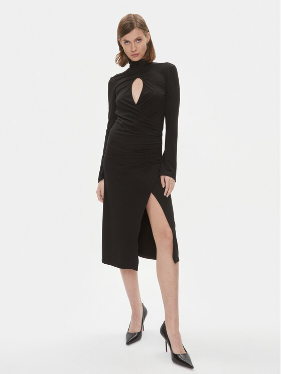 Pinko Sukienka koktajlowa Alpha 102367 A1DE Czarny Slim Fit