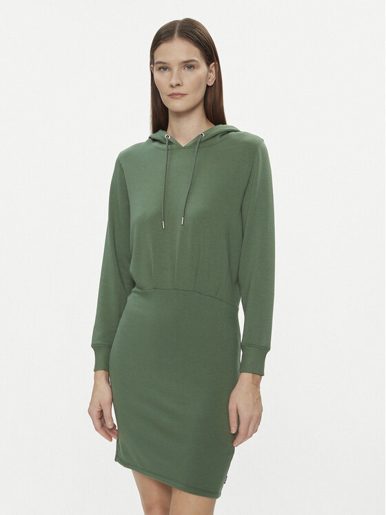DKNY Sport Sukienka dzianinowa DP3D4832 Zielony Relaxed Fit
