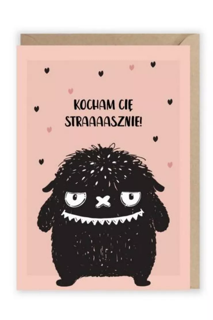 Kartka okolicznościowa Kocham Cię strasznie K027