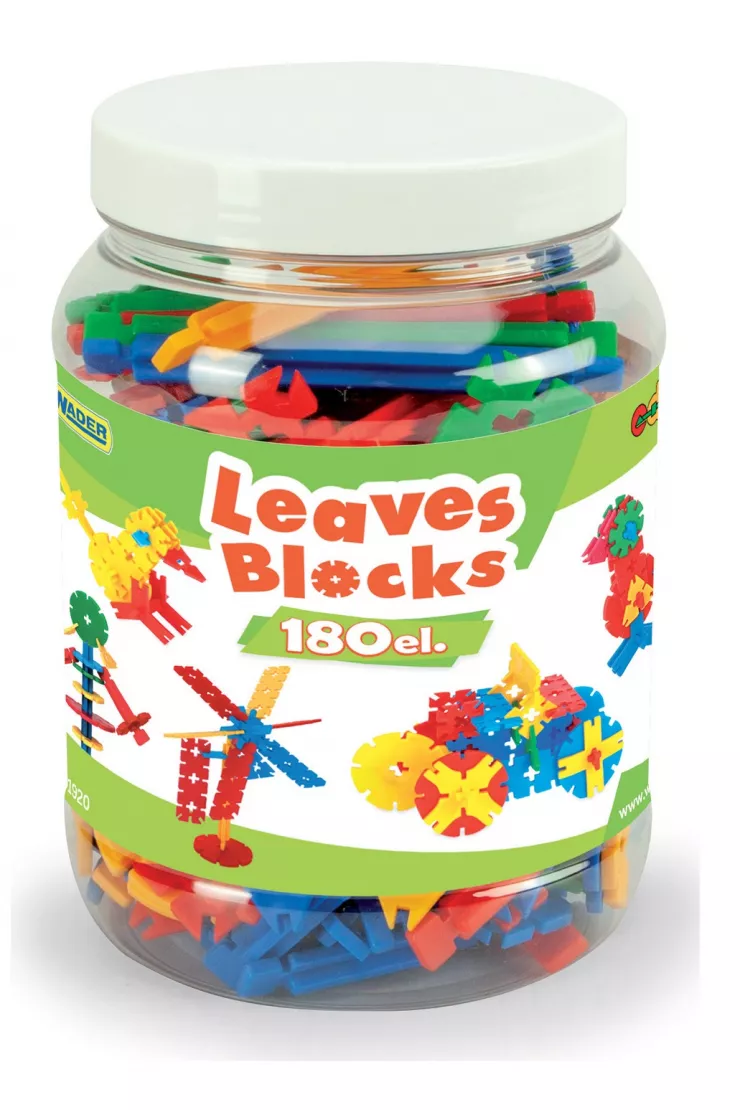 Klocki Listki słoik 180 elementów
