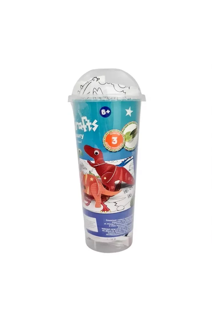 Zestaw DIY w kubeczki. Dinozaur