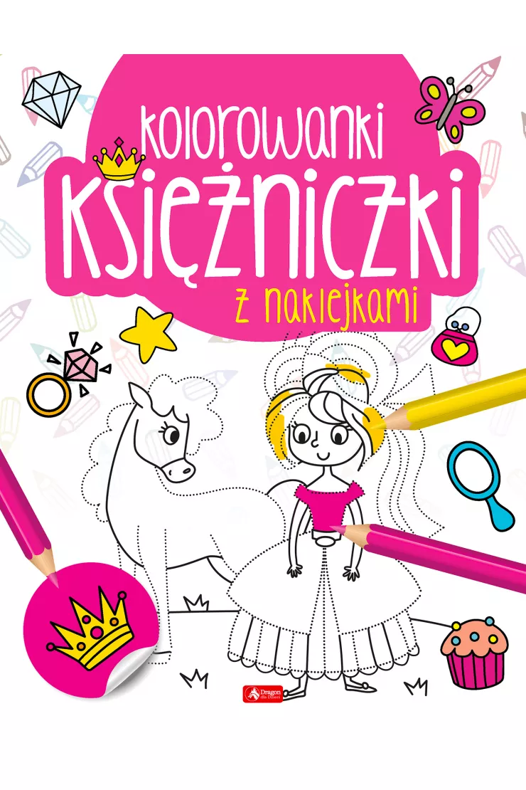 Księżniczki. Kolorowanka z naklejkami