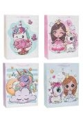 Torebka z brokatem Unicorn 31x42x12cm mix