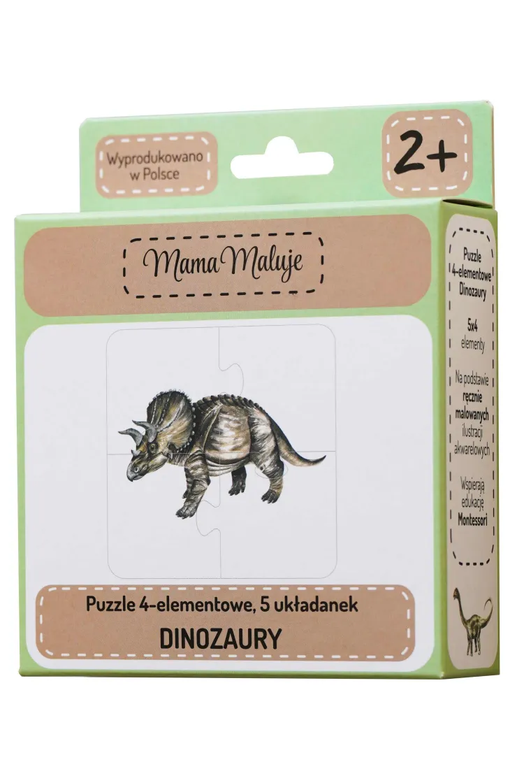 Puzzle 4 el. Dinozaury
