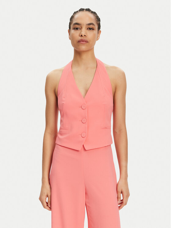 Patrizia Pepe Kamizelka 2C1618 A411 Koralowy Regular Fit
