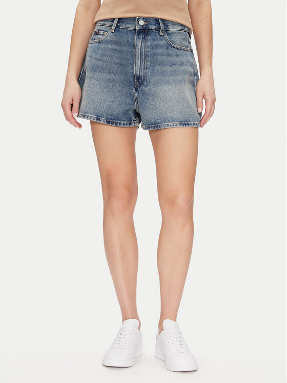 Tommy Hilfiger Szorty jeansowe WW0WW44384 Niebieski Regular Fit