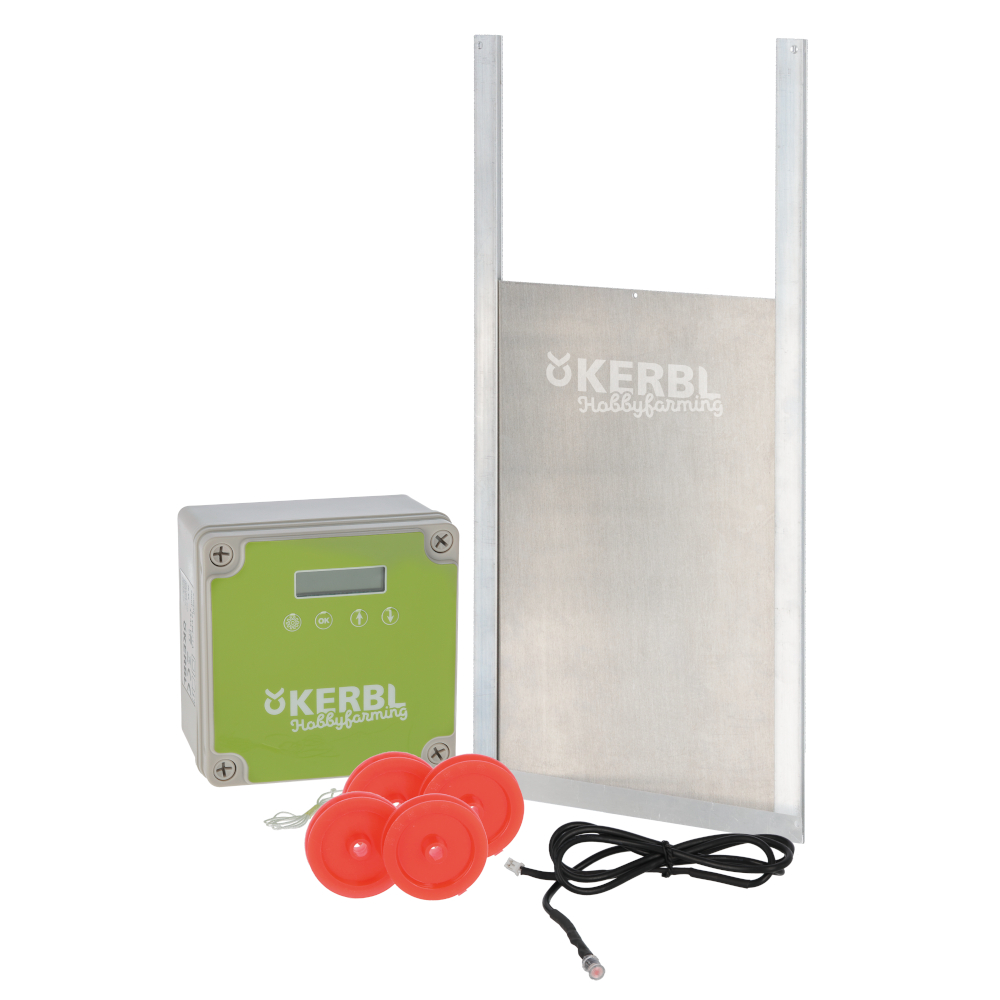 Kerbl Hobbyfarming automatyczne drzwi przesuwne do kurnika - Szer. x wys.: 40 x 43 cm miniaturka