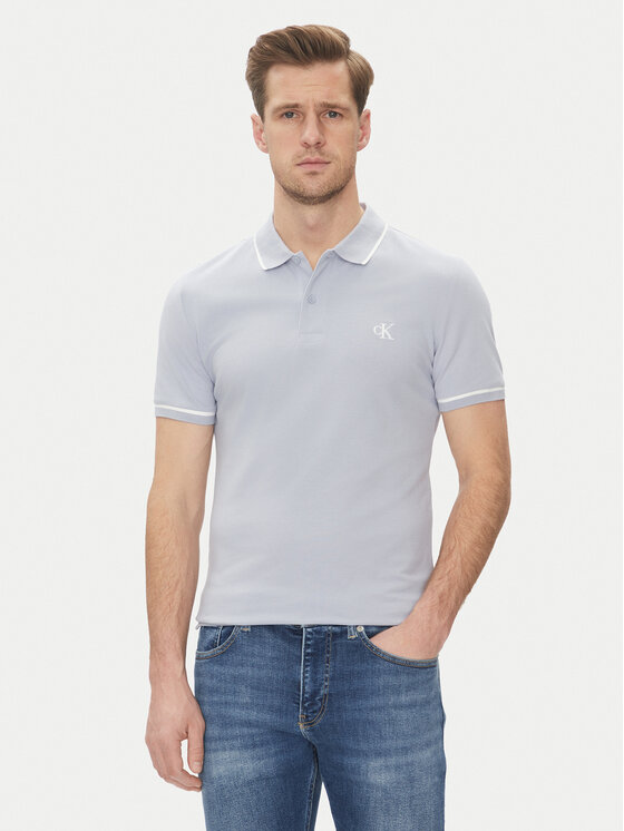 Calvin Klein Jeans Polo J30J315603 Niebieski Slim Fit