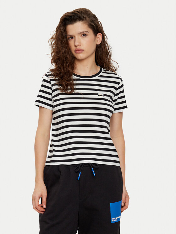 KARL LAGERFELD T-Shirt A1W17099 Czarny Regular Fit