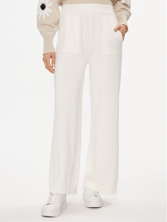 United Colors Of Benetton Spodnie dresowe 1294DF009 Écru Relaxed Fit
