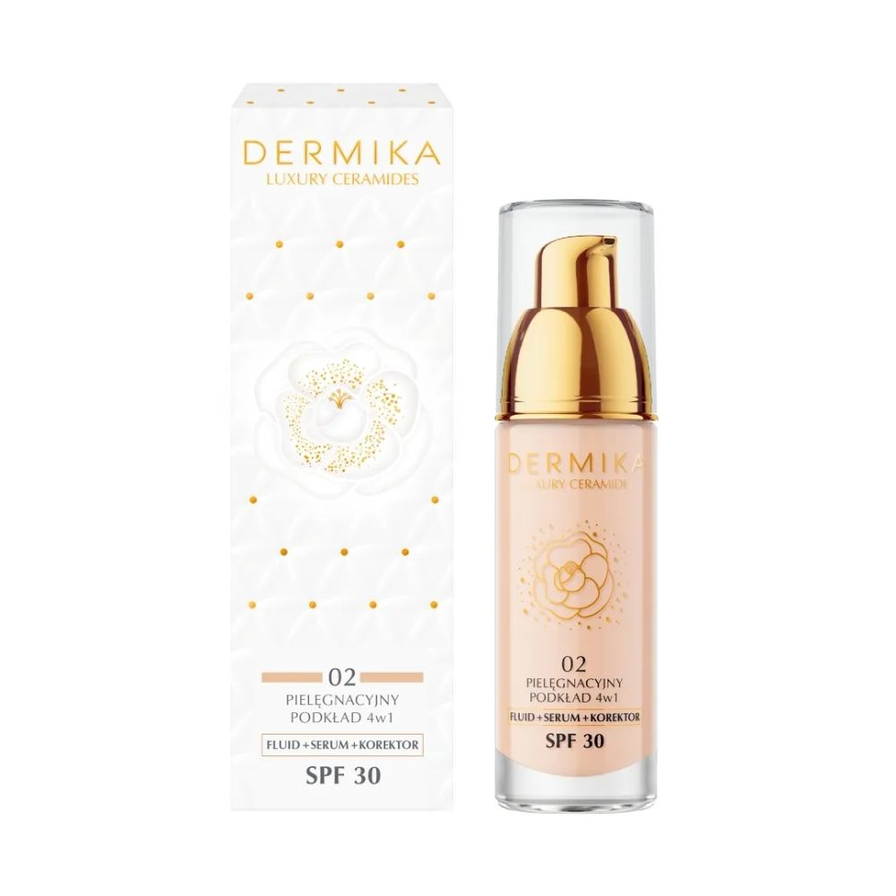 Dermika Luxury Ceramides pielęgnacyjny podkład 4w1 SPF30 02 30 ml