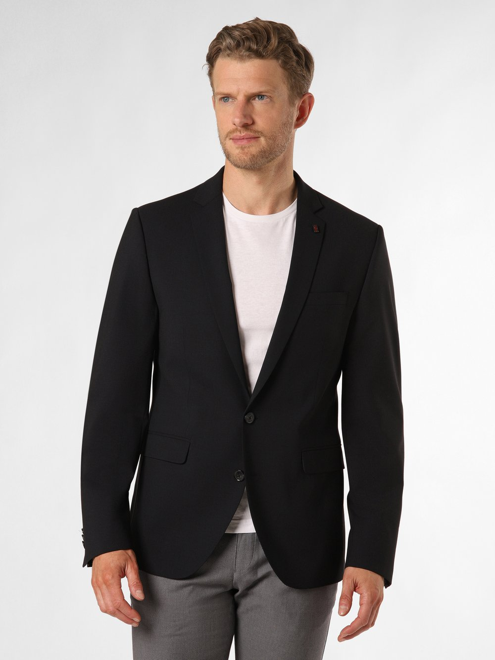 Finshley & Harding London Męska kurtka modułowa - Brixdon-Athletic Mężczyźni Comfort Fit Sztuczne włókno niebieski, 46