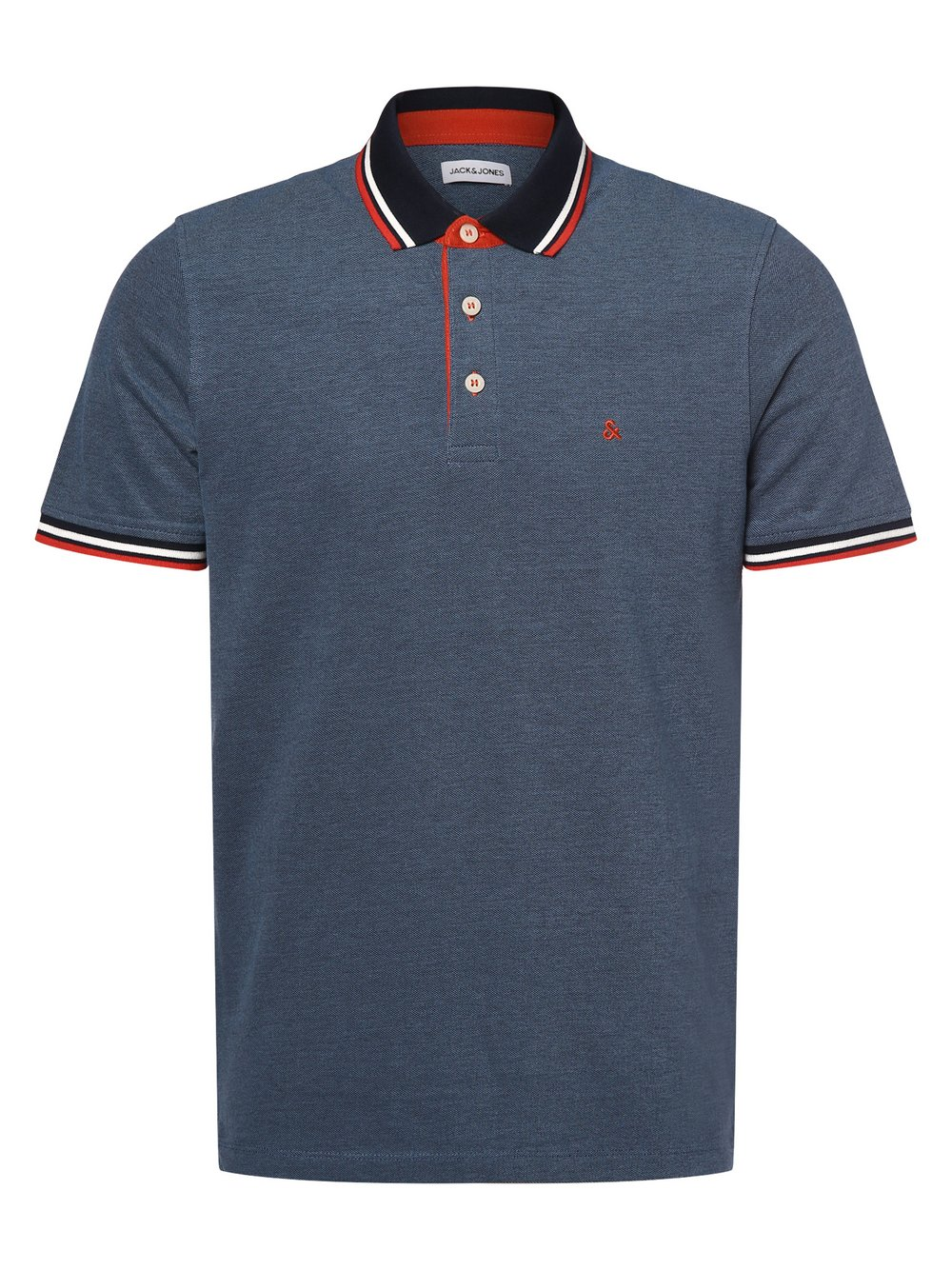Jack & Jones Męska koszulka polo Mężczyźni Bawełna niebieski, XXL