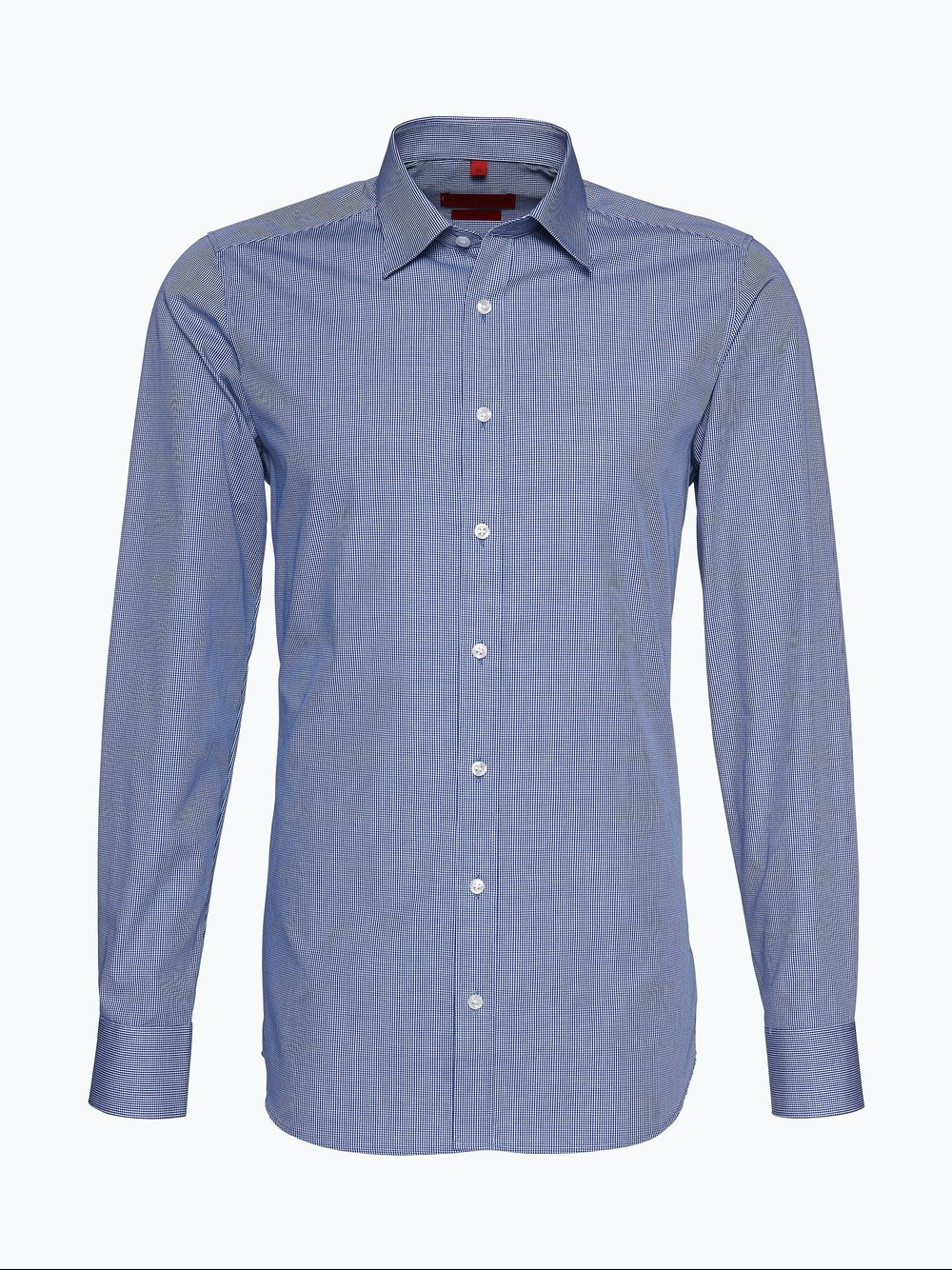 Finshley & Harding Koszula męska Mężczyźni Slim Fit Bawełna niebieski, 42