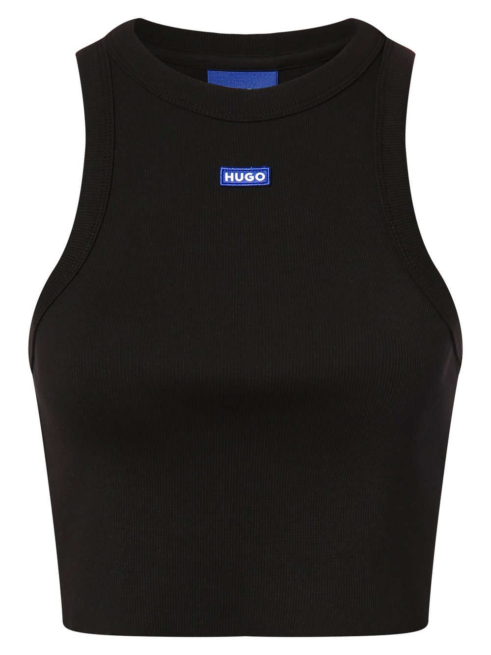 HUGO BLUE Top damski - Baby Tank_B Kobiety Bawełna czarny, L
