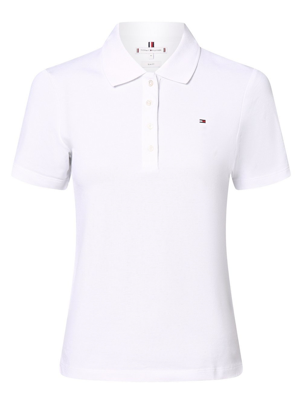 Tommy Hilfiger Damska koszulka polo Kobiety Bawełna biały, XS