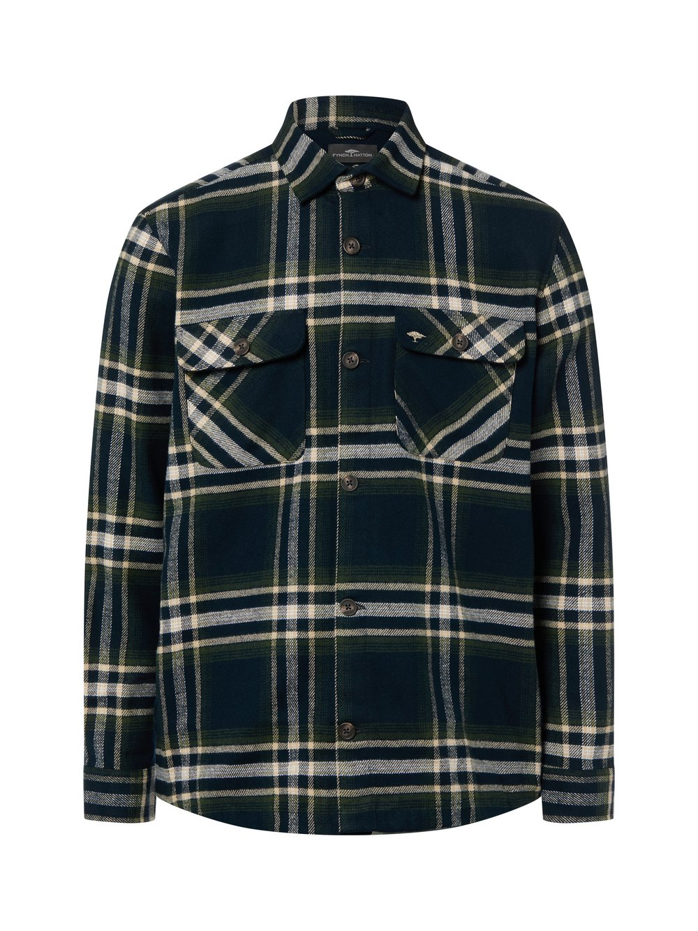 Fynch-Hatton Bluza męska Mężczyźni Comfort Fit niebieski|zielony, L