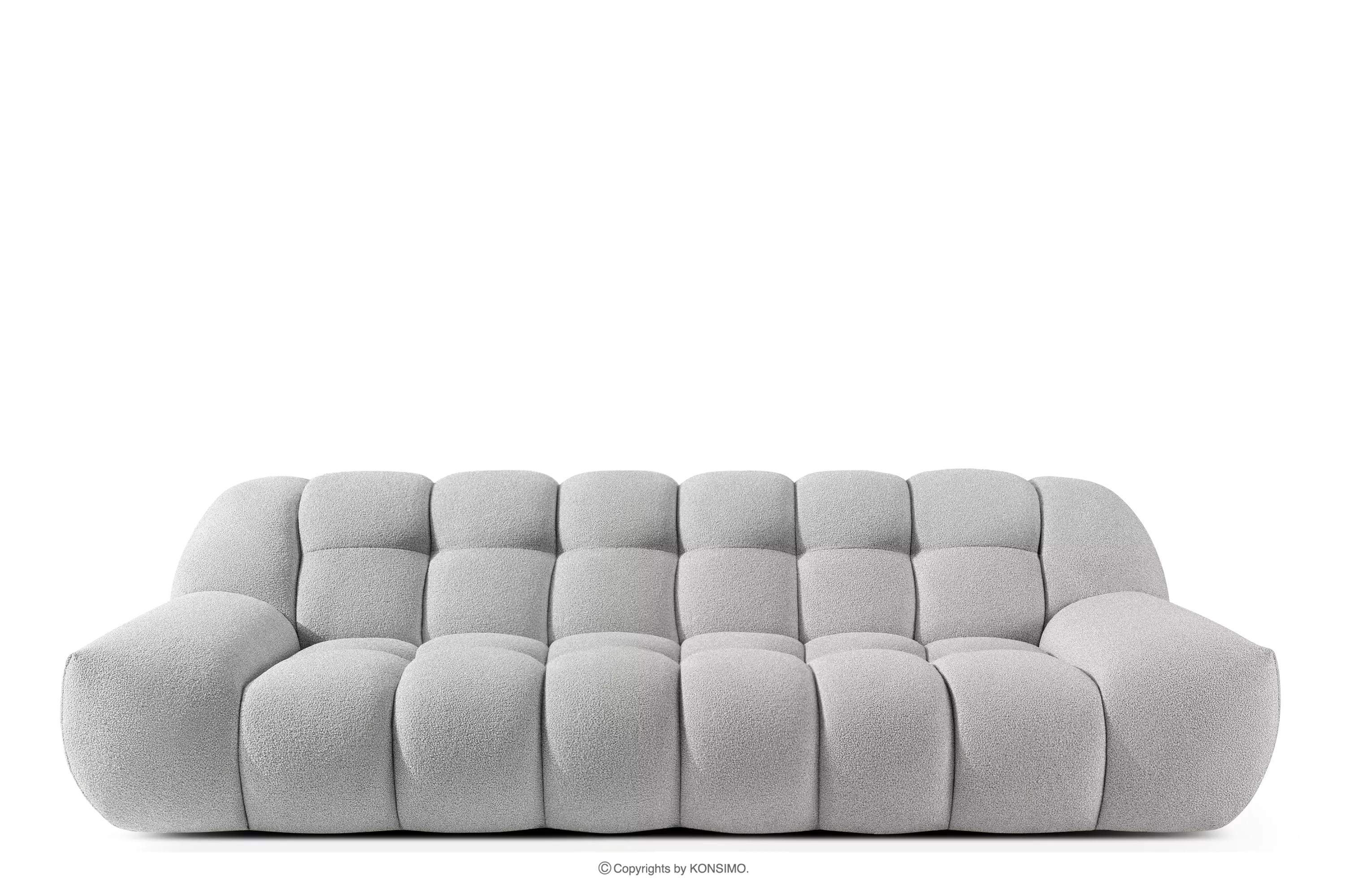 Sofa trzyosobowa dwuosobowa w stylu nowoczesnym jasny szary VENA