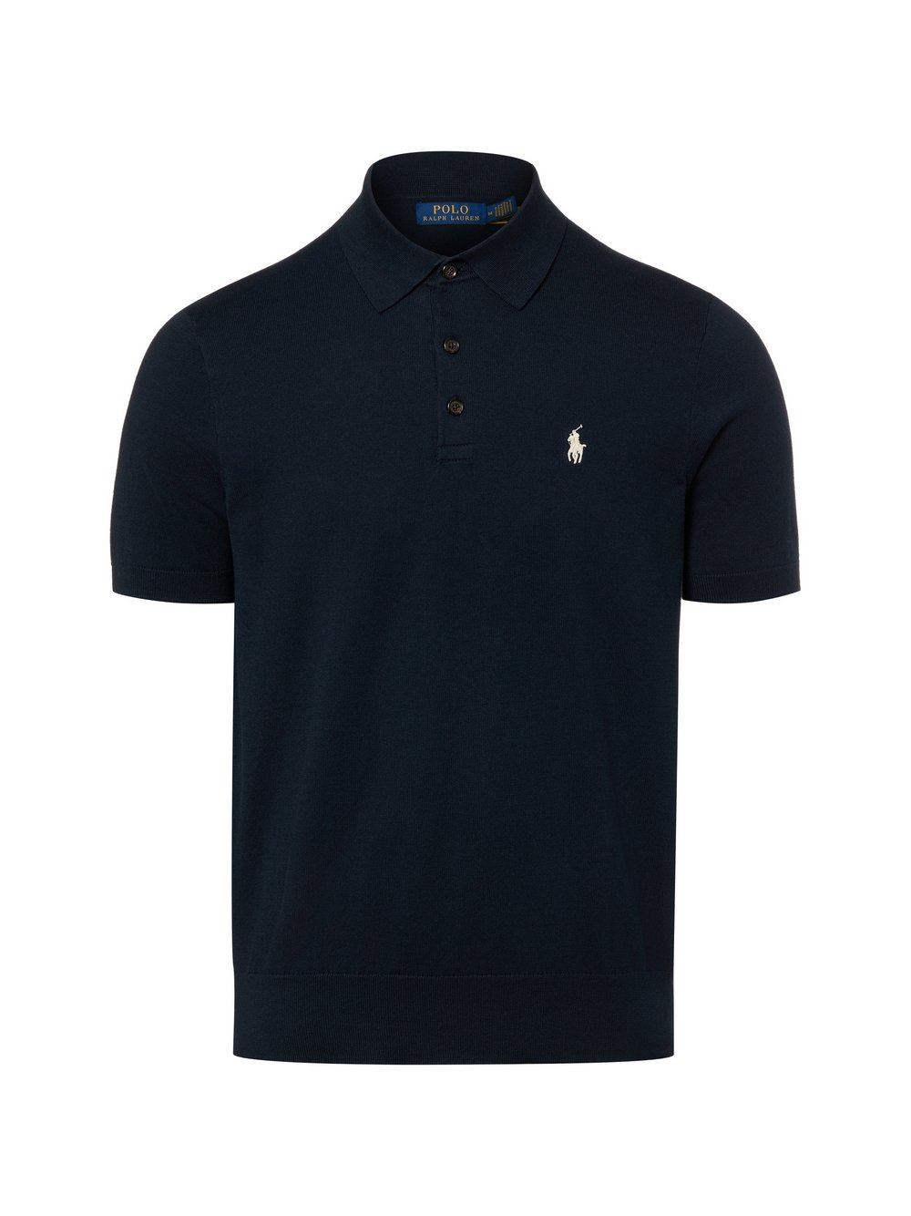 Polo Ralph Lauren Męska koszulka polo z dzianiny Mężczyźni drobna dzianina niebieski, XXL