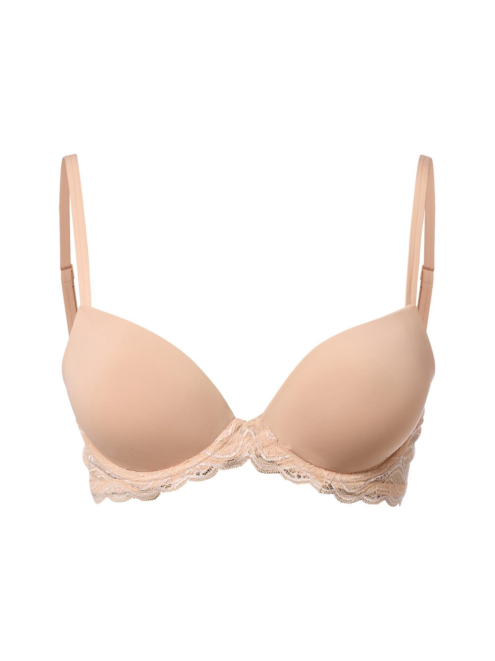 Calvin Klein Damski biustonosz push-up - usztywniany - Demi Kobiety Sztuczne włókno beżowy, 70B