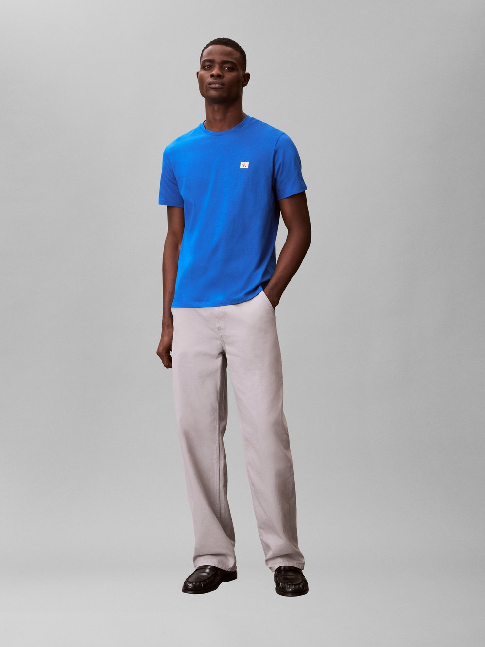 Calvin Klein Jeans Koszulka męska Mężczyźni Bawełna niebieski, XL