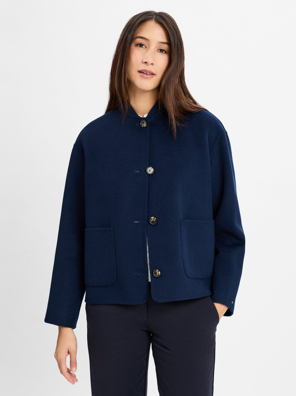 Tommy Hilfiger Kurtka damska z zawartością wełny - Wool Bomber Jacket Kobiety niebieski, 44