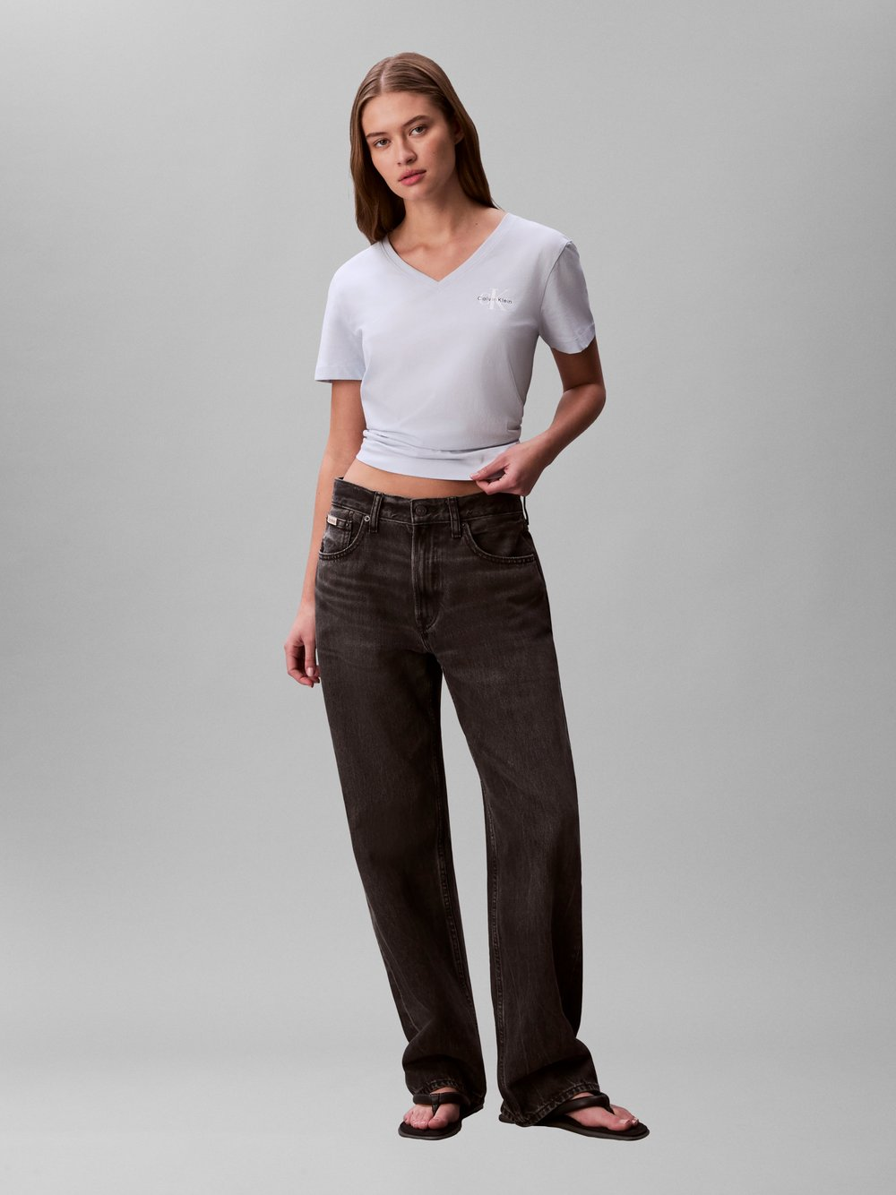 Calvin Klein Jeans Koszulka damska - 2-pak Kobiety Bawełna czarny|niebieski, XS