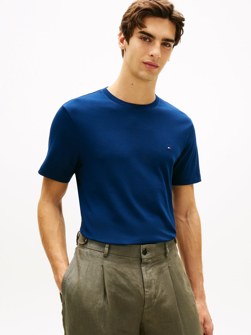 Tommy Hilfiger Koszulka męska Mężczyźni Bawełna niebieski, S