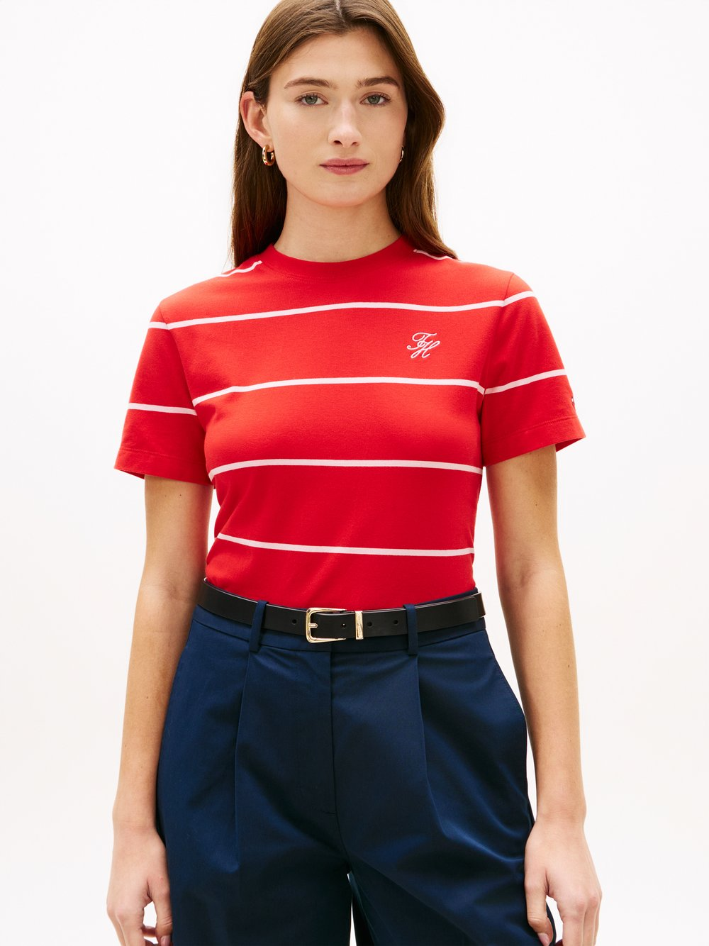 Tommy Hilfiger Koszulka damska Kobiety Bawełna czerwony|różowy, XL
