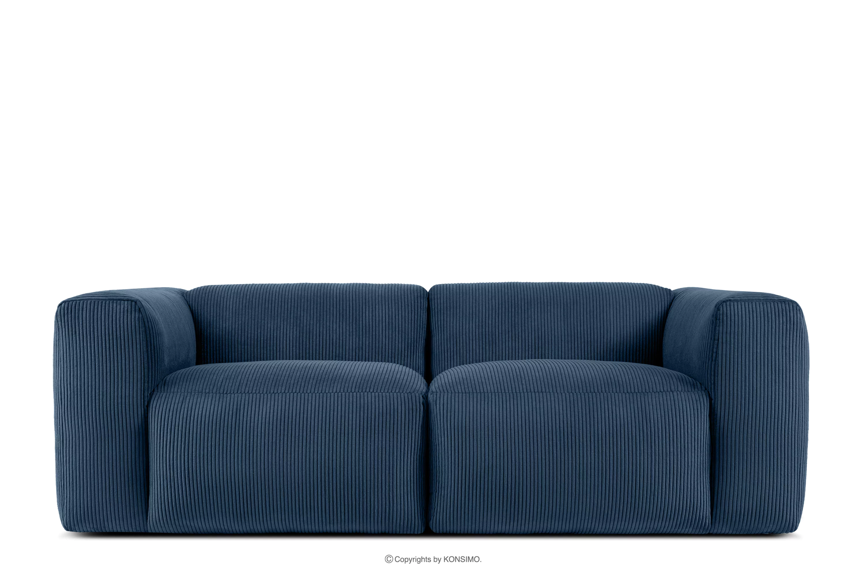 Sofa modułowa dwuosobowa w tkaninie sztruks granatowa BUFFO