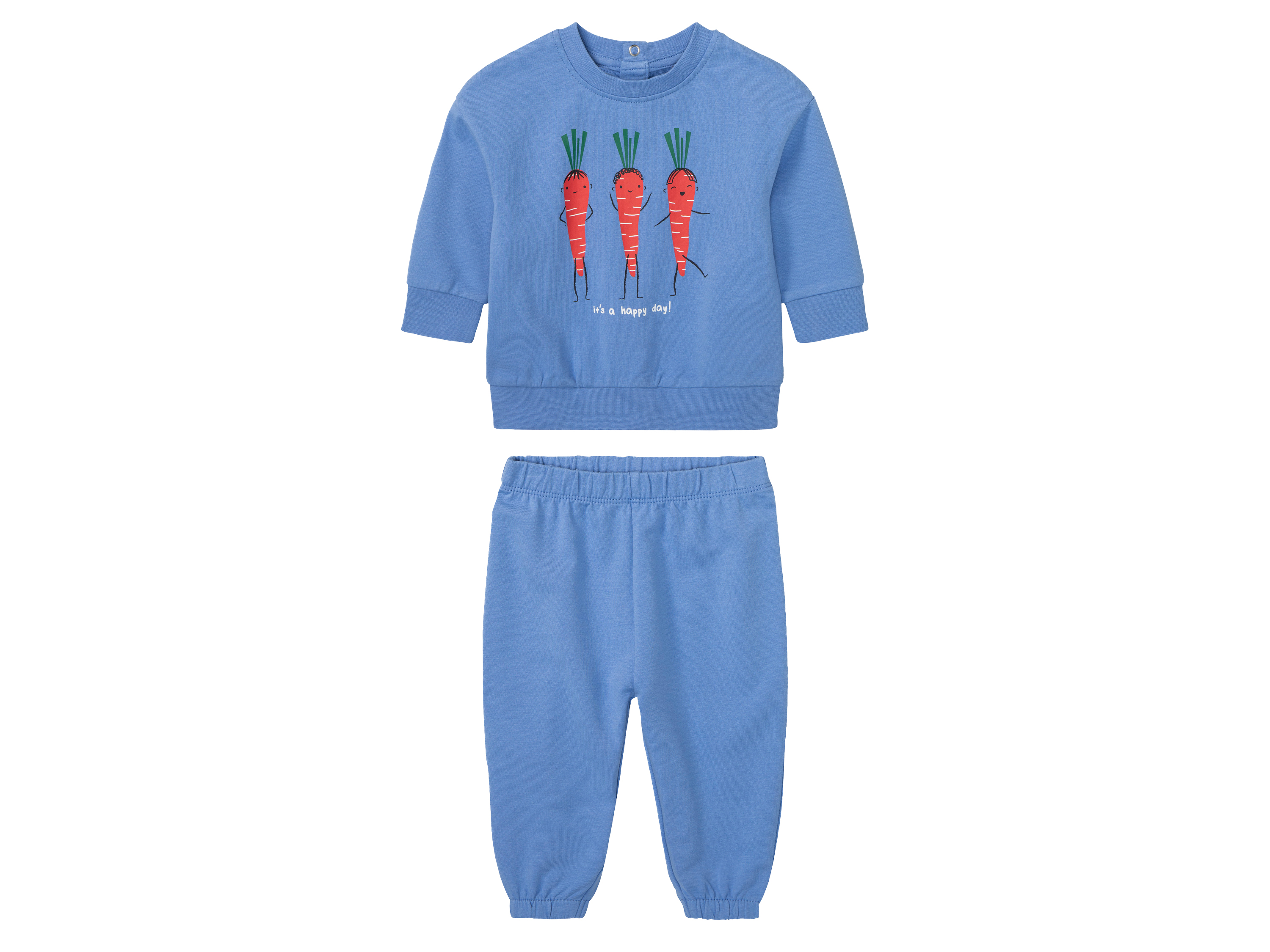 lupilu® Dres niemowlęcy chłopięcy, 2-częściowy, z bawełną organiczną (Niebieski, 62/68)