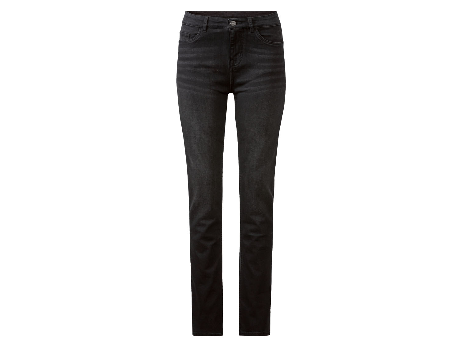 esmara® Jeansy damskie slim fit (Krótsze, Czarny, 34)