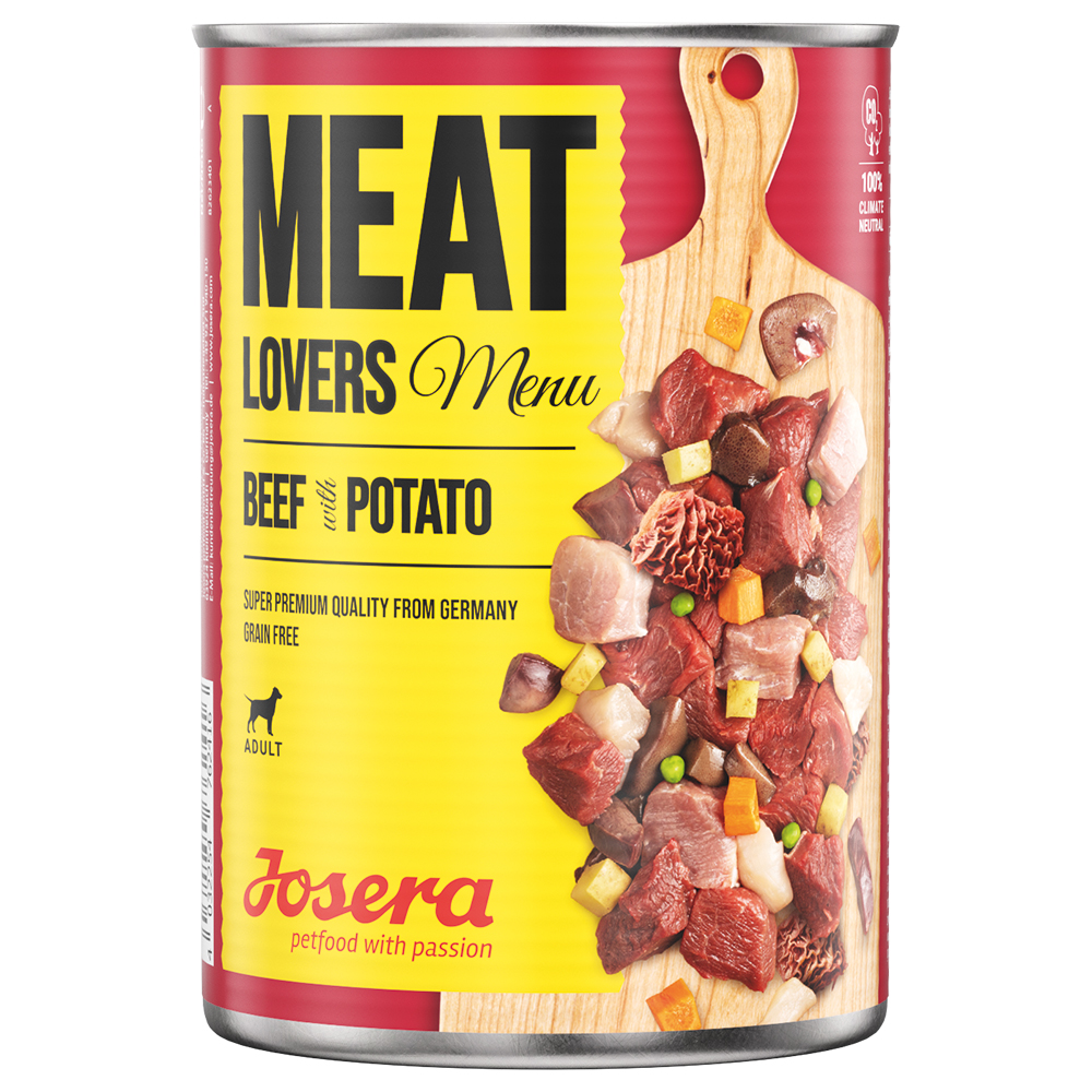Josera Meatlovers Menu, 6 x 800 g - Wołowina i ziemniak (stara szata graficzna)