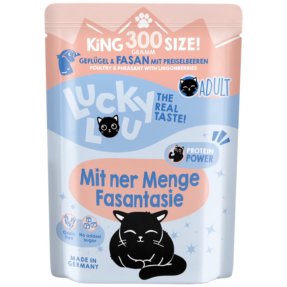 Lucky Lou Adult, 6 x 300 g - Drób i bażant